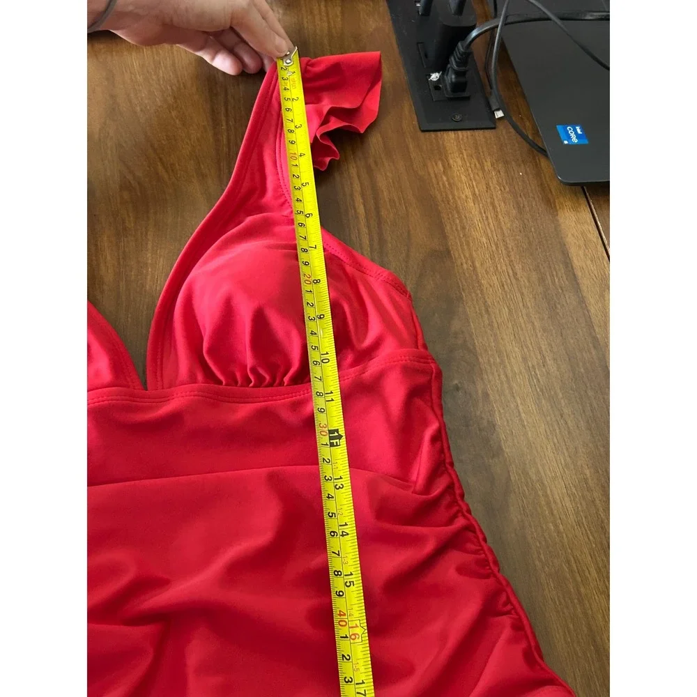 Cherry Crush Ruchedt One-Piece🍒 Womens Small Swimsuit - Picture 8 of 8